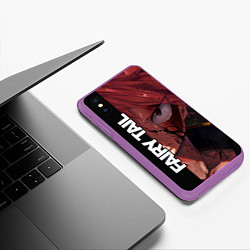 Чехол iPhone XS Max матовый FAIRY TAIL ХВОСТ ФЕИ, цвет: 3D-фиолетовый — фото 2