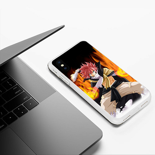 Чехол iPhone XS Max матовый FAIRY TAIL ХВОСТ ФЕИ / 3D-Белый – фото 3