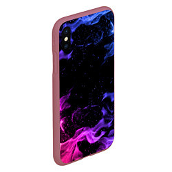 Чехол iPhone XS Max матовый ОГОНЬ НЕОН, цвет: 3D-малиновый — фото 2