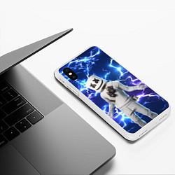 Чехол iPhone XS Max матовый FORTNITE x MARSHMELLO, цвет: 3D-белый — фото 2