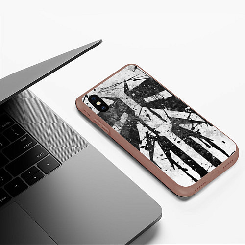 Чехол iPhone XS Max матовый THE LAST OF US 2 / 3D-Коричневый – фото 3