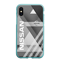 Чехол iPhone XS Max матовый NISSAN, цвет: 3D-мятный