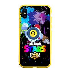 Чехол iPhone XS Max матовый BRAWL STARS NANI, цвет: 3D-желтый