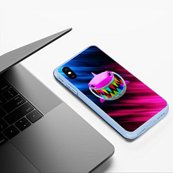 Чехол iPhone XS Max матовый 6IX9INE 69, цвет: 3D-голубой — фото 2