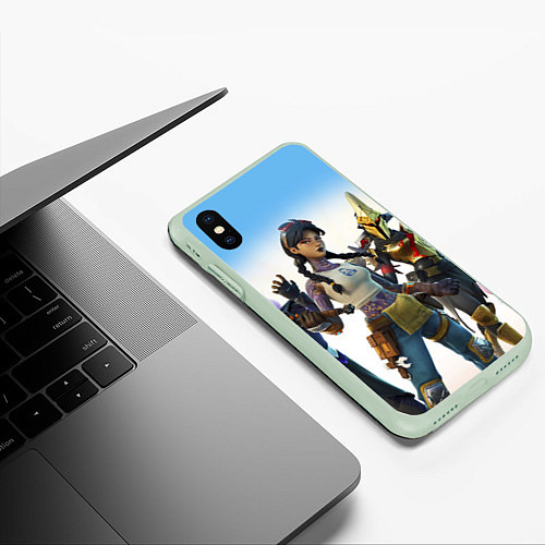 Чехол iPhone XS Max матовый THE LAST OF US 2 / 3D-Салатовый – фото 3