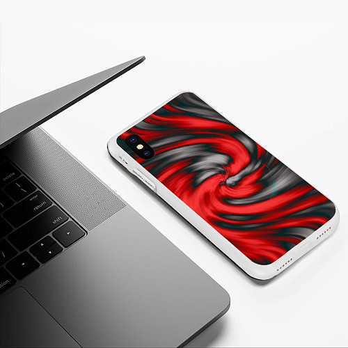 Чехол iPhone XS Max матовый ЛАБИРИНТ ФАНТАЗИЙ / 3D-Белый – фото 3