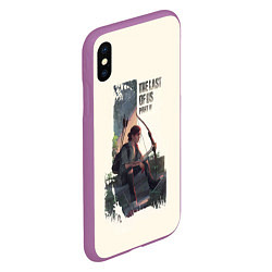 Чехол iPhone XS Max матовый The Last of Us 2, цвет: 3D-фиолетовый — фото 2