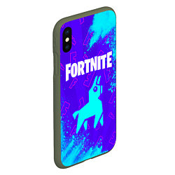 Чехол iPhone XS Max матовый FORTNITE ФОРТНАЙТ, цвет: 3D-темно-зеленый — фото 2