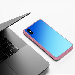 Чехол iPhone XS Max матовый Blue, цвет: 3D-малиновый — фото 2