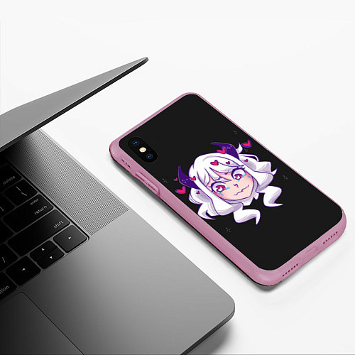 Чехол iPhone XS Max матовый Helltaker / 3D-Розовый – фото 3