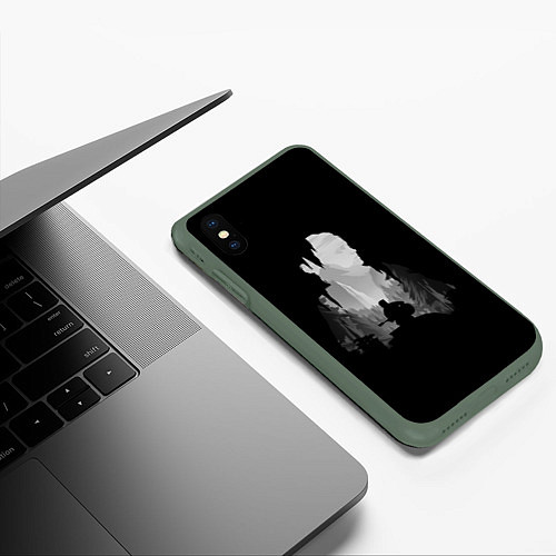 Чехол iPhone XS Max матовый THE LAST OF US / 3D-Темно-зеленый – фото 3