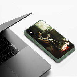 Чехол iPhone XS Max матовый ЛАСТ ОФ АС 2 ЭЛЛИ, цвет: 3D-темно-зеленый — фото 2