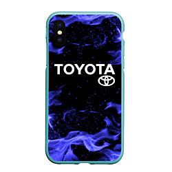 Чехол iPhone XS Max матовый TOYOTA, цвет: 3D-мятный