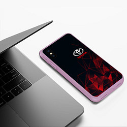 Чехол iPhone XS Max матовый TOYOTA, цвет: 3D-сиреневый — фото 2