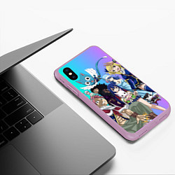 Чехол iPhone XS Max матовый FAIRY TAIL ХВОСТ ФЕИ, цвет: 3D-сиреневый — фото 2