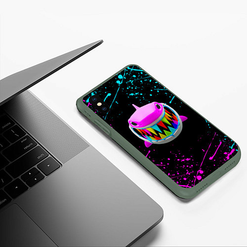 Чехол iPhone XS Max матовый 6IX9INE 69 / 3D-Темно-зеленый – фото 3