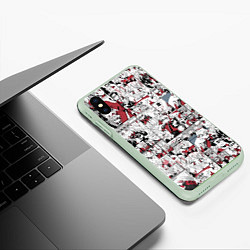 Чехол iPhone XS Max матовый HELLTAKER, цвет: 3D-салатовый — фото 2