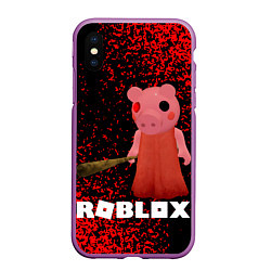 Чехол iPhone XS Max матовый Roblox Piggy