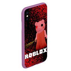 Чехол iPhone XS Max матовый Roblox Piggy, цвет: 3D-фиолетовый — фото 2