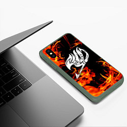 Чехол iPhone XS Max матовый FAIRY TAIL ХВОСТ ФЕИ, цвет: 3D-темно-зеленый — фото 2