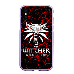 Чехол iPhone XS Max матовый The Witcher, цвет: 3D-светло-сиреневый