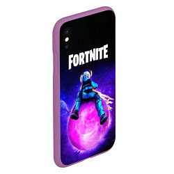 Чехол iPhone XS Max матовый FORTNITE ASTROJACK, цвет: 3D-фиолетовый — фото 2