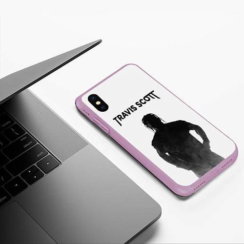 Чехол iPhone XS Max матовый TRAVIS SCOTT / 3D-Сиреневый – фото 3