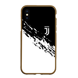 Чехол iPhone XS Max матовый JUVENTUS, цвет: 3D-коричневый