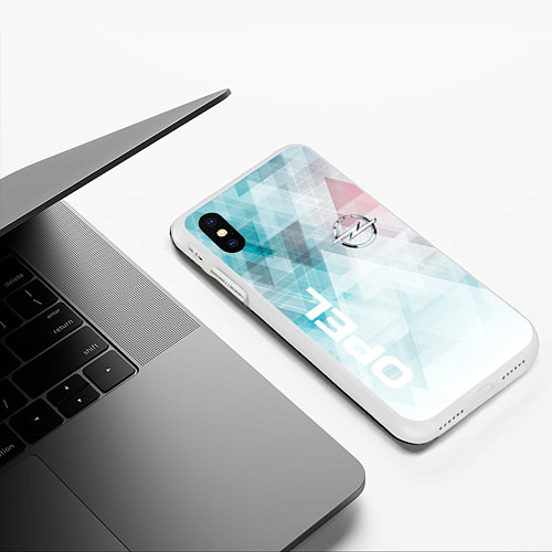 Чехол iPhone XS Max матовый OPEL / 3D-Белый – фото 3