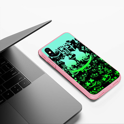 Чехол iPhone XS Max матовый MARSHMELLO / 3D-Баблгам – фото 3