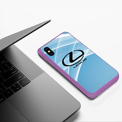 Чехол iPhone XS Max матовый Lexus, цвет: 3D-фиолетовый — фото 2