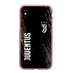 Чехол iPhone XS Max матовый JUVENTUS, цвет: 3D-розовый