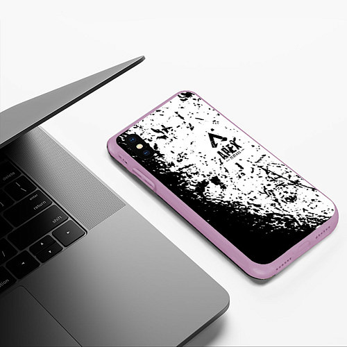 Чехол iPhone XS Max матовый Apex Legends / 3D-Сиреневый – фото 3
