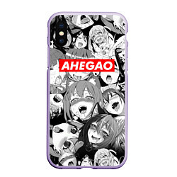 Чехол iPhone XS Max матовый AHEGAO АХЕГАО, цвет: 3D-светло-сиреневый