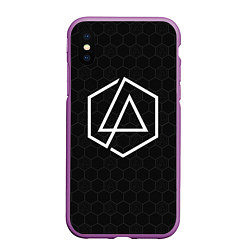 Чехол iPhone XS Max матовый LINKIN PARK, цвет: 3D-фиолетовый