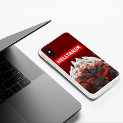 Чехол iPhone XS Max матовый HELLTAKER, цвет: 3D-белый — фото 2