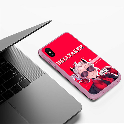 Чехол iPhone XS Max матовый HELLTAKER / 3D-Розовый – фото 3