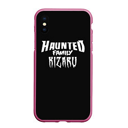 Чехол iPhone XS Max матовый KIZARU HAUNTED FAMILY, цвет: 3D-малиновый