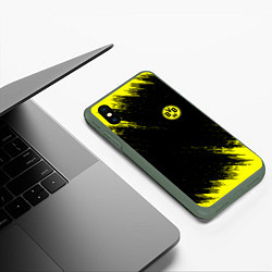 Чехол iPhone XS Max матовый BORUSSIA, цвет: 3D-темно-зеленый — фото 2