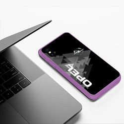 Чехол iPhone XS Max матовый OPEL, цвет: 3D-фиолетовый — фото 2