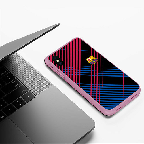 Чехол iPhone XS Max матовый BARSELONA / 3D-Розовый – фото 3