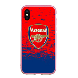 Чехол iPhone XS Max матовый ARSENAL, цвет: 3D-розовый