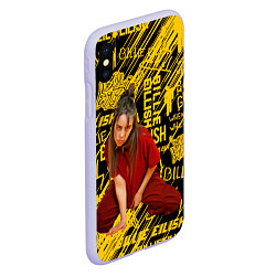 Чехол iPhone XS Max матовый Billie Eilish, цвет: 3D-светло-сиреневый — фото 2