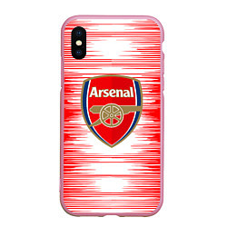 Чехол iPhone XS Max матовый ARSENAL, цвет: 3D-розовый