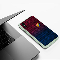 Чехол iPhone XS Max матовый BARSELONA, цвет: 3D-салатовый — фото 2
