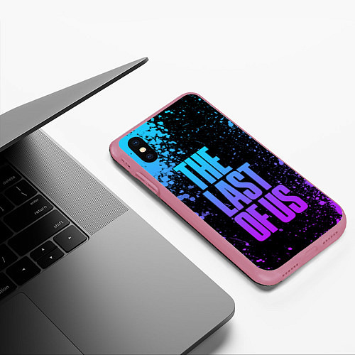 Чехол iPhone XS Max матовый THE LAST OF US / 3D-Малиновый – фото 3