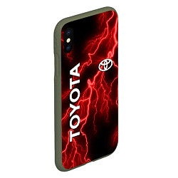 Чехол iPhone XS Max матовый TOYOTA, цвет: 3D-темно-зеленый — фото 2