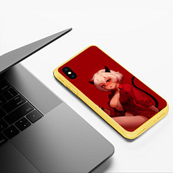 Чехол iPhone XS Max матовый HELLTAKER, цвет: 3D-желтый — фото 2
