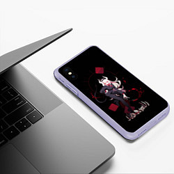 Чехол iPhone XS Max матовый HELLTAKER, цвет: 3D-светло-сиреневый — фото 2