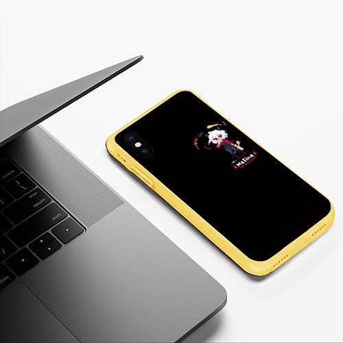 Чехол iPhone XS Max матовый MALINA / 3D-Желтый – фото 3